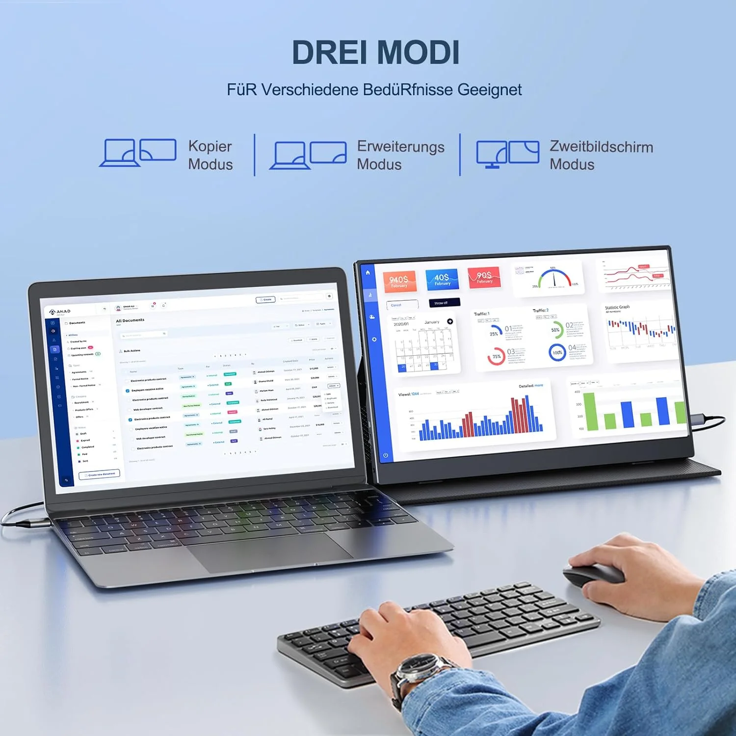 Pc Gaming Dell - شاشة محمولة 15.6 بوصة 1080P FHD
