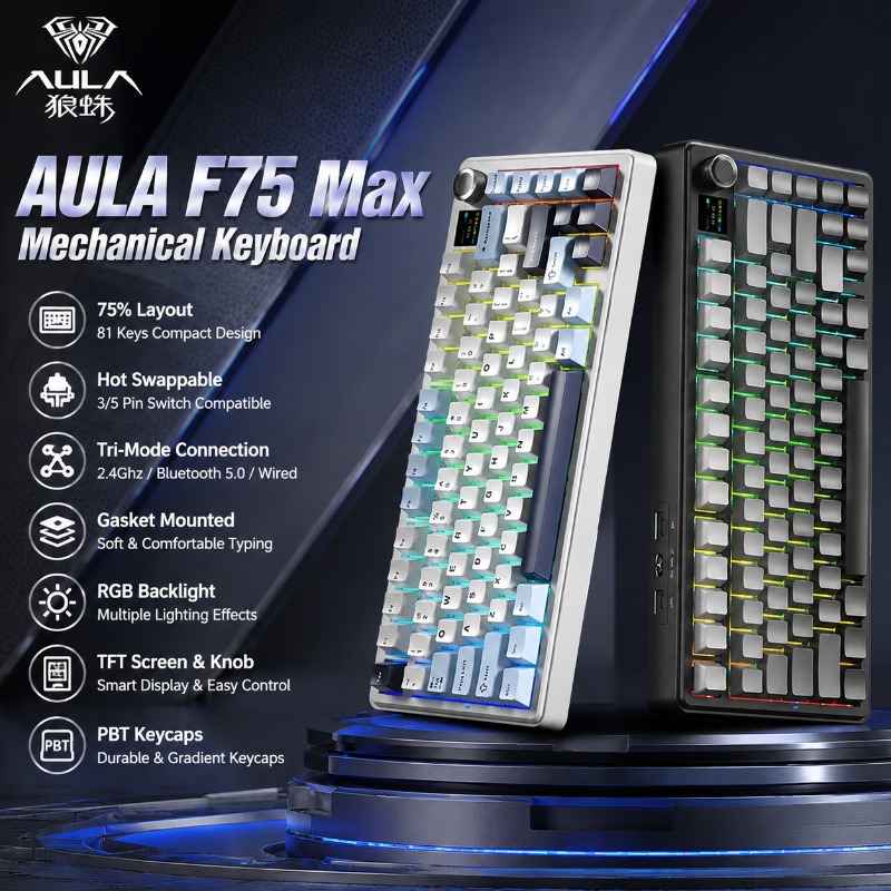 Pc Gaming Keyboard - لوحة مفاتيح ميكانيكية AULA F75 Max