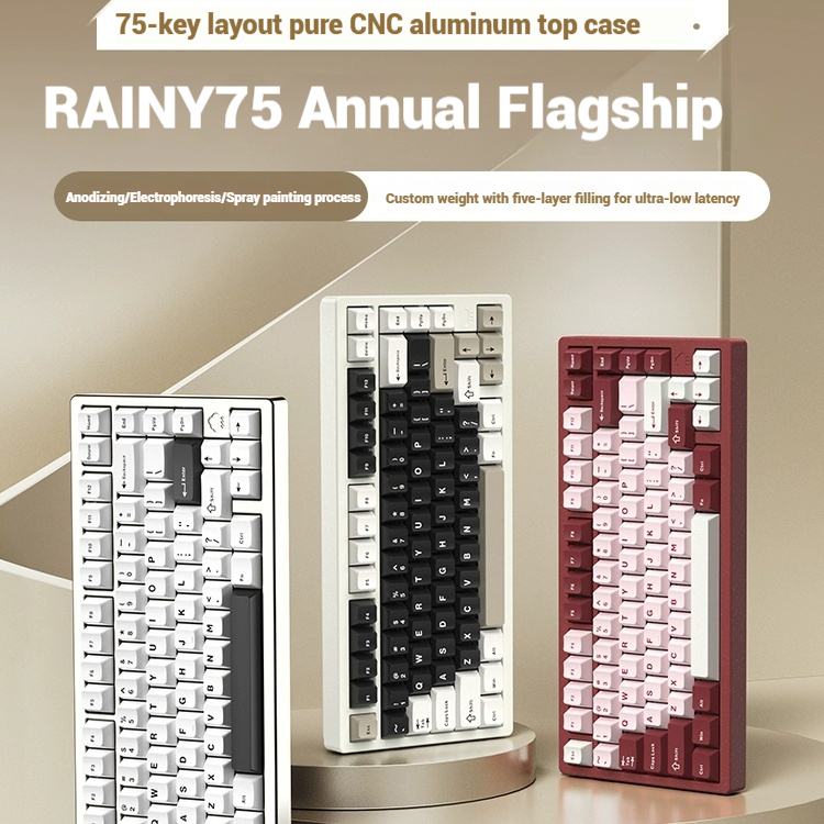 Pc Gaming Keyboard - سماعة لاسلكية تعمل بالبلوتوث RAINY75 لوحة