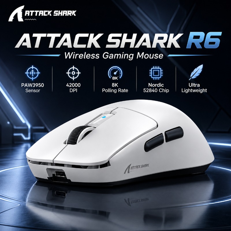 فأرة ألعاب لاسلكية ATTACK SHAR - مراجعة Pc Gaming X3D وسعره