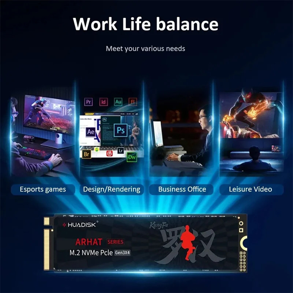 Huadisk SSD NVMe M2 1 تيرا باي - مراجعة Pc Gaming Msi وسعره