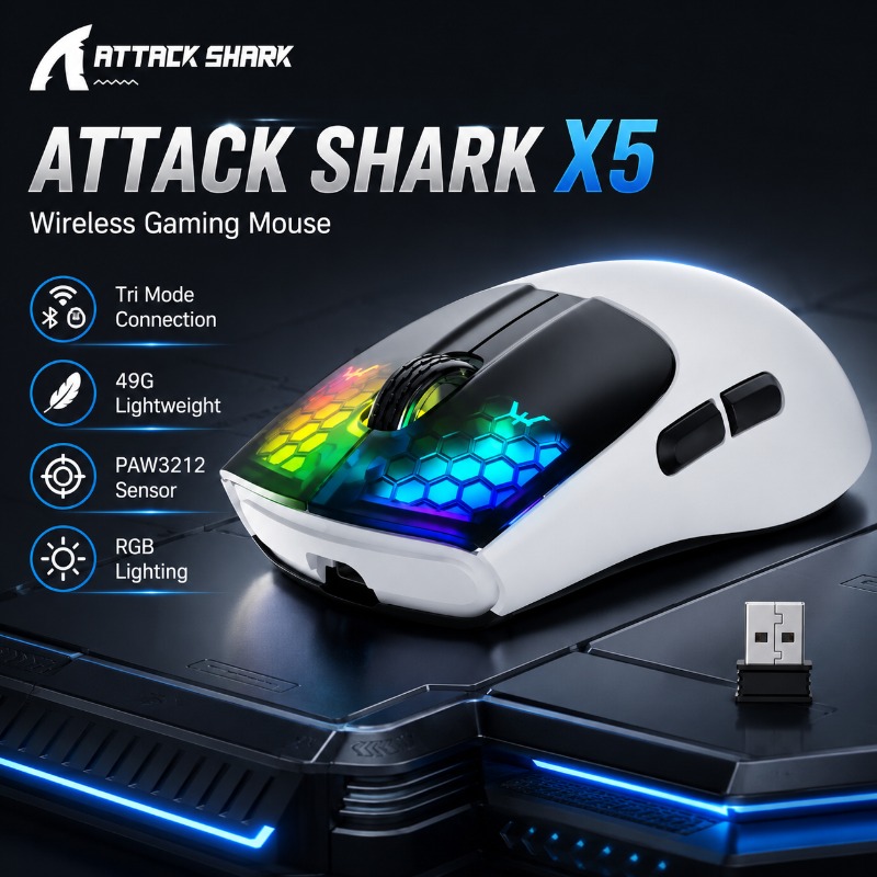 ماوس الألعاب اللاسلكي ATTACK S - مراجعة Pc Gaming X3D وسعره