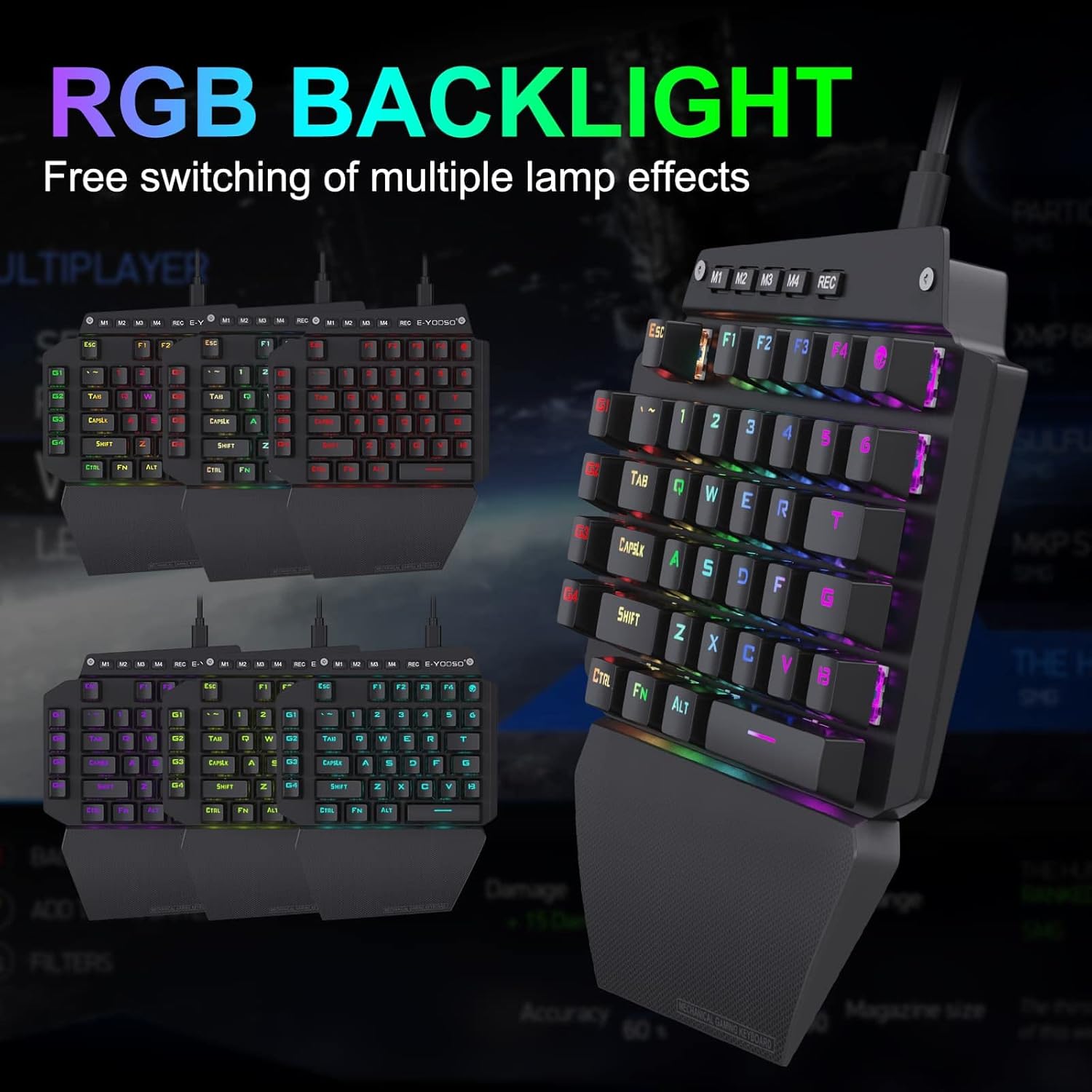 HUO JI لوحة مفاتيح ميكانيكية ل - مراجعة Rgb Keyboard Wrist Rest وسعره