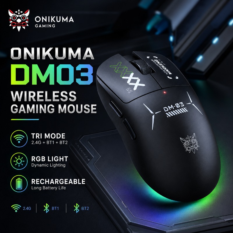 فأرة ألعاب لاسلكية ONIKUMA DM0 - مراجعة Pc Gaming X3D وسعره